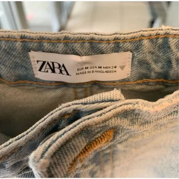 Zara Denim Crop Bralette Top - Picture 5 of 9